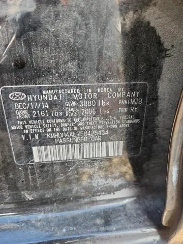 2015 HYUNDAI ELANTRA SE