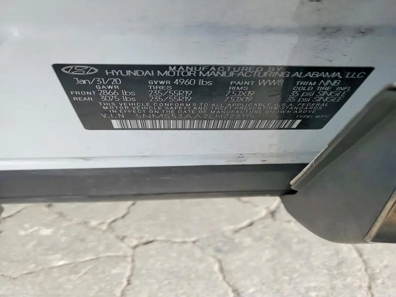 2020 HYUNDAI SANTA FE LIMITED  