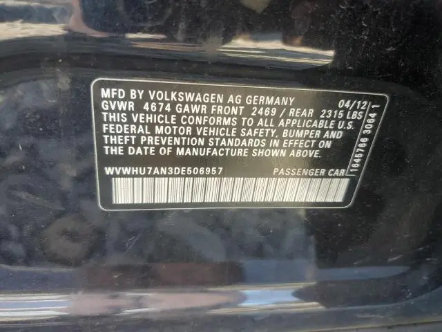 2013 VOLKSWAGEN CC LUXURY