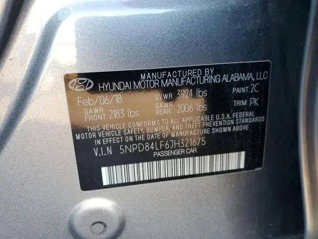 2018 HYUNDAI ELANTRA SEL  