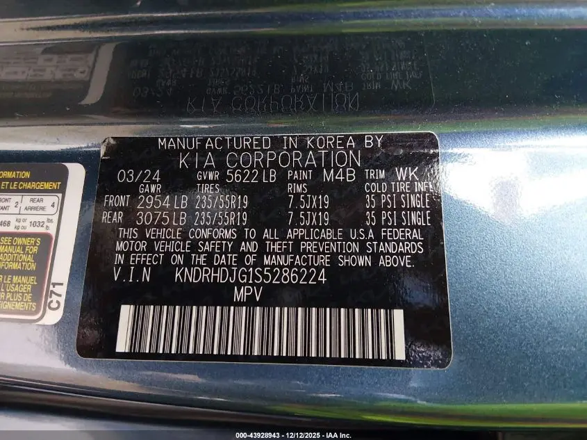 2025 KIA SORENTO HYBRID EX