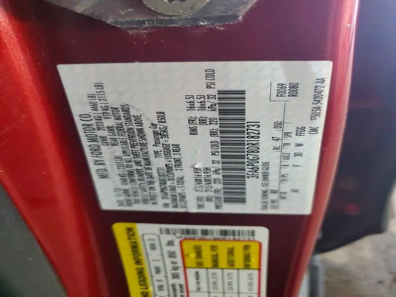 2013 FORD FUSION S  