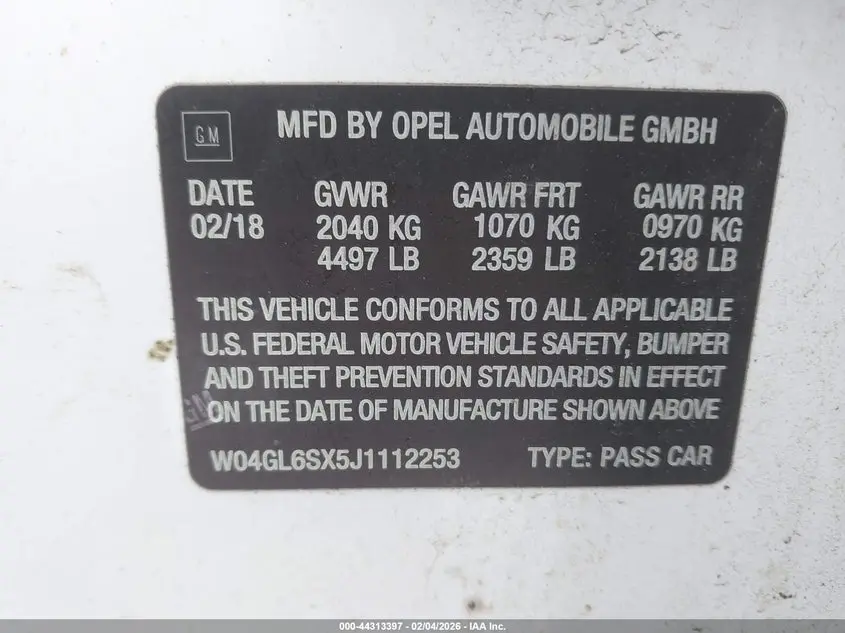 2018 BUICK REGAL SPORTBACK PREFERRED