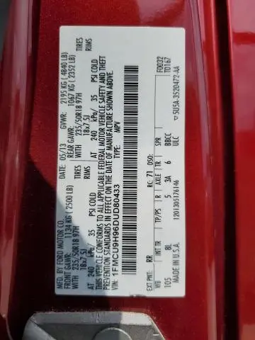 2013 FORD ESCAPE SEL  