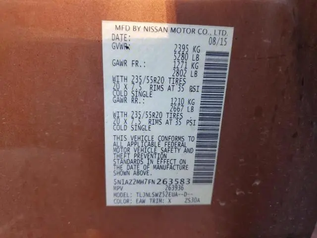 2015 NISSAN MURANO S  