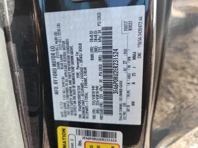 2014 FORD FUSION TITANIUM HEV  