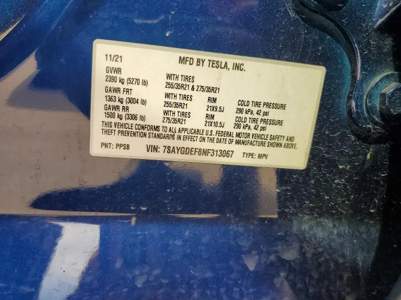 2022 TESLA MODEL Y   