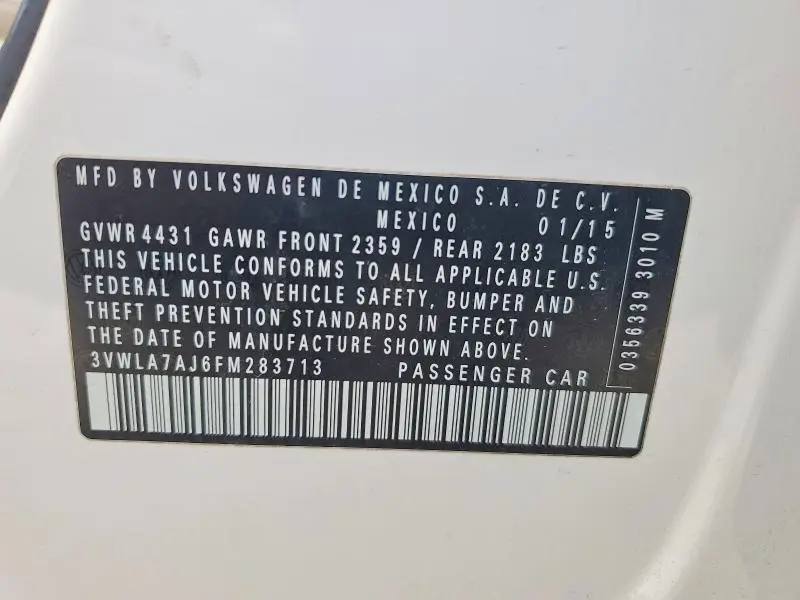 2015 VOLKSWAGEN JETTA TDI  