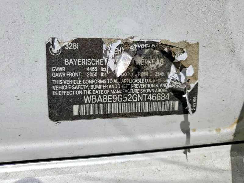 2016 BMW 328 I SULEV  
