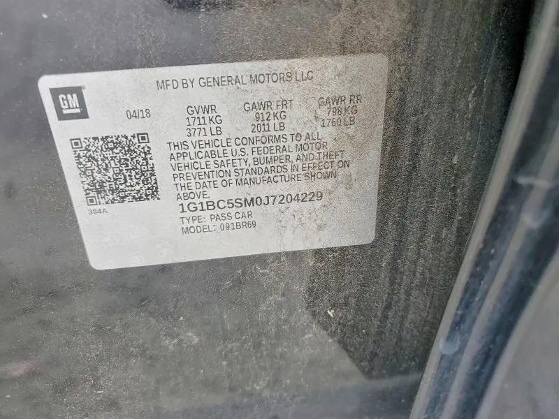 2018 CHEVROLET CRUZE LS  