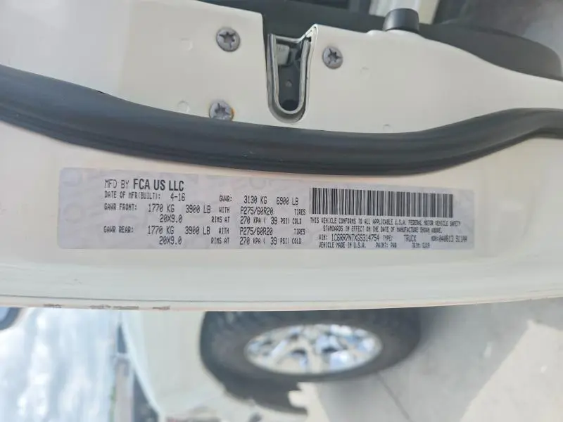 2016 RAM 1500 LARAMIE  