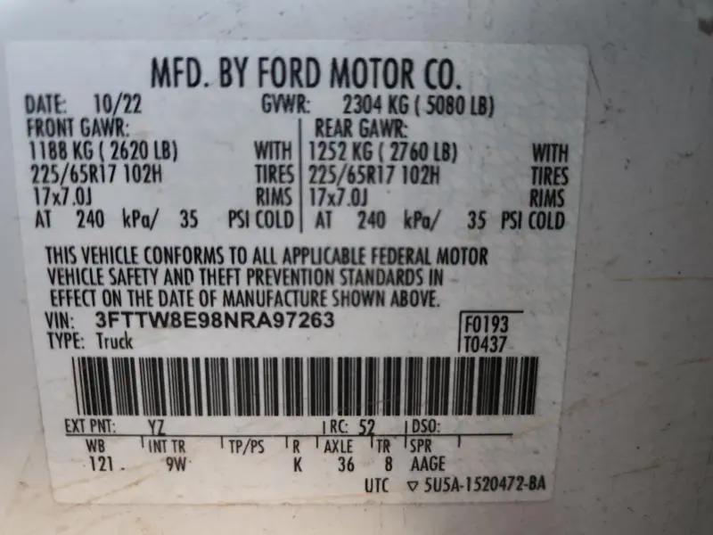 2022 FORD MAVERICK XL  