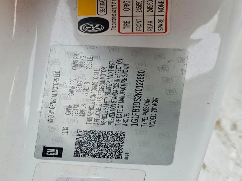 2019 CHEVROLET CAMARO LS  