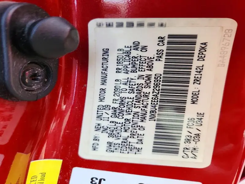 2010 TOYOTA COROLLA LE  