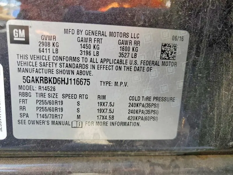 2017 BUICK ENCLAVE   