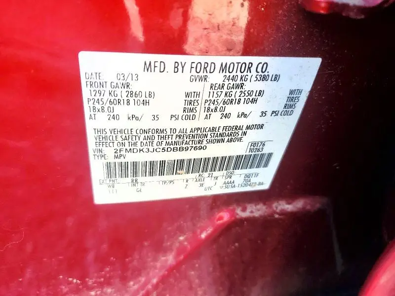 2013 FORD EDGE SEL  