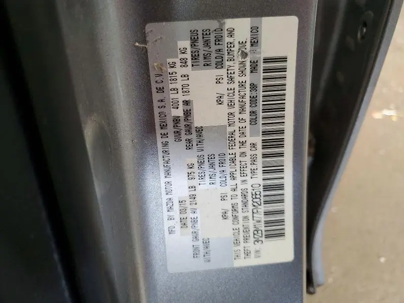 2015 MAZDA 3 GRAND TOURING  