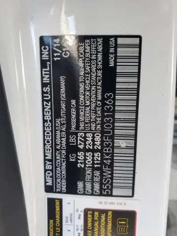 2015 MERCEDES-BENZ C 300 4MATIC  