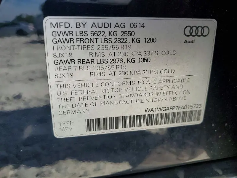 2015 AUDI Q5 PRESTIGE  