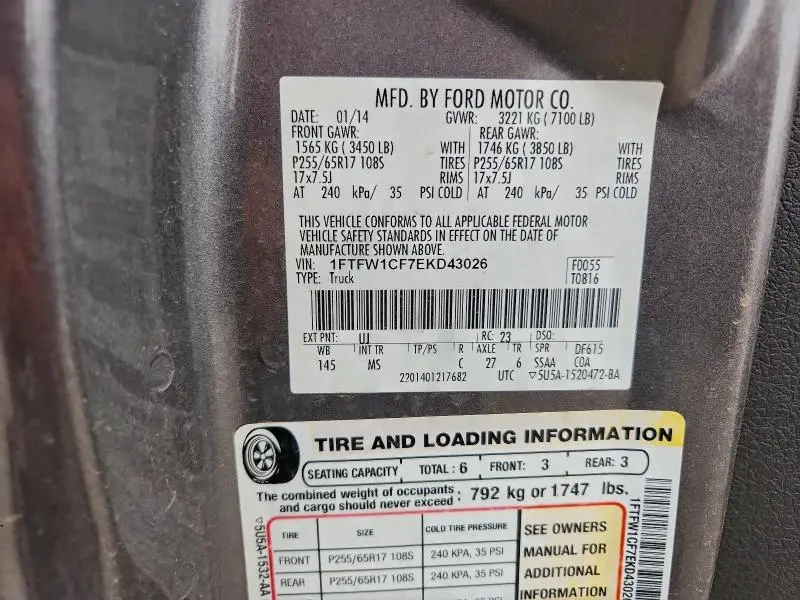 2014 FORD F150 SUPERCREW  