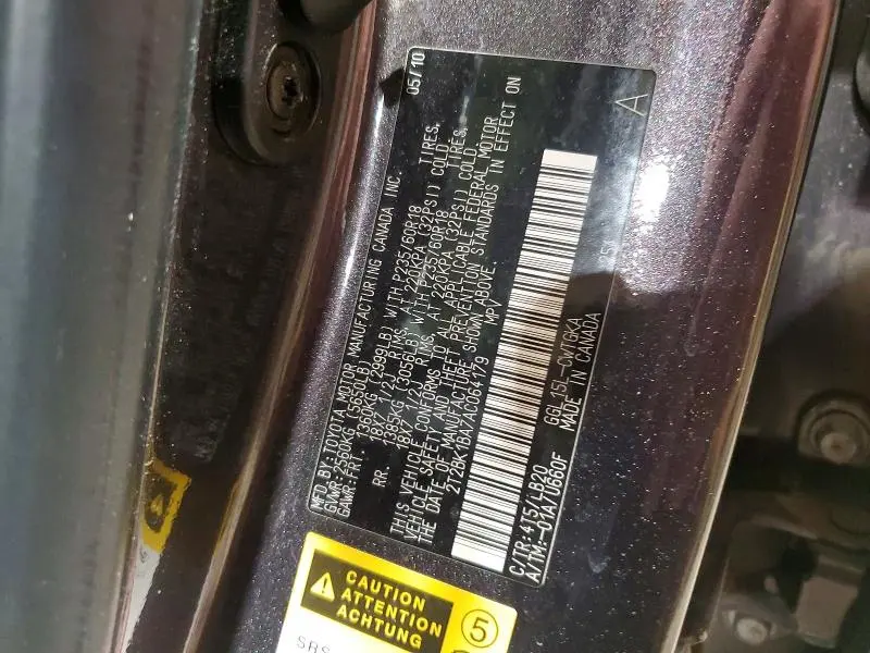 2010 LEXUS RX 350 BASE  