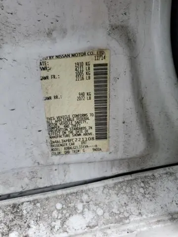 2015 NISSAN ALTIMA 2.5  
