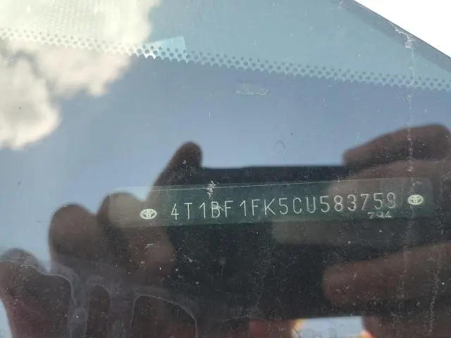 2012 TOYOTA CAMRY BASE  