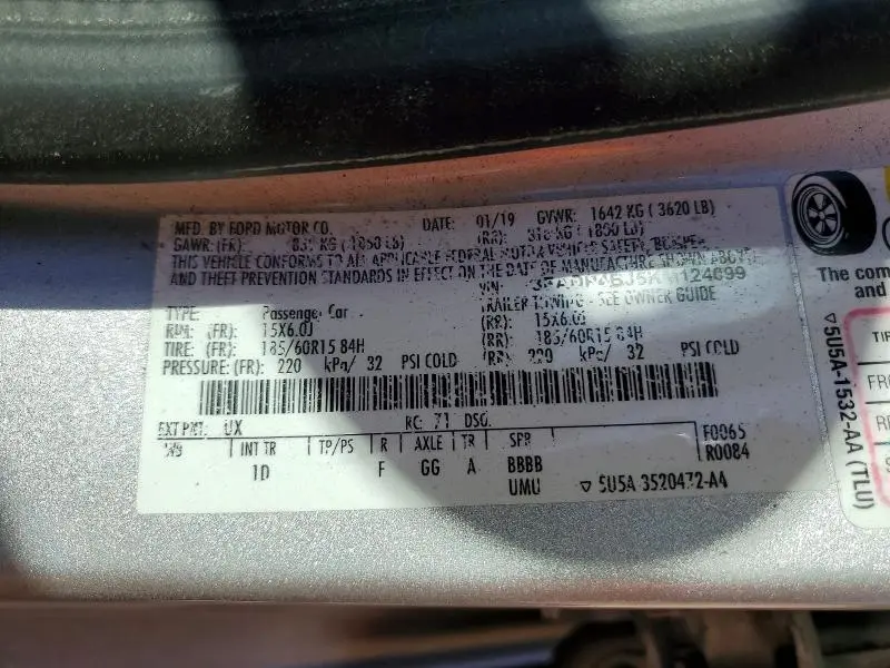 2019 FORD FIESTA SE  