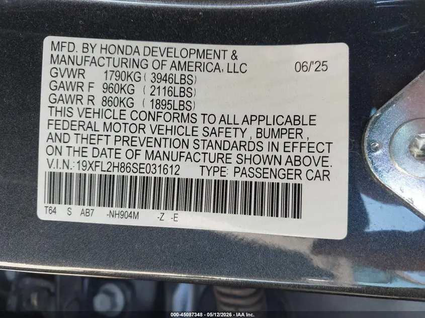 2025 HONDA CIVIC SEDAN SPORT