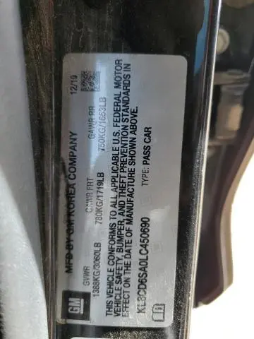 2020 CHEVROLET SPARK 1LT  