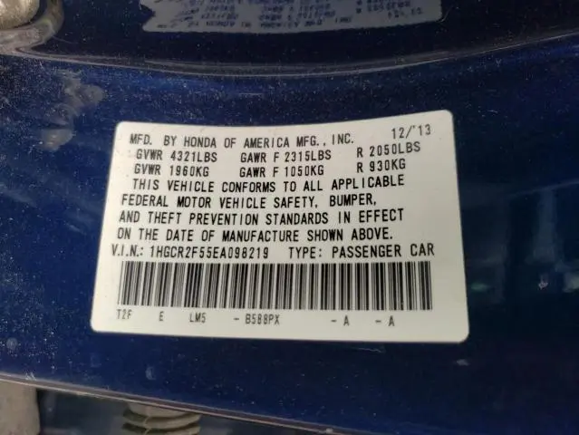 2014 HONDA ACCORD SPORT  