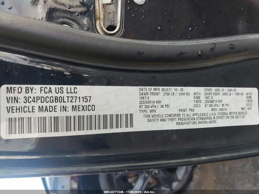 2020 DODGE JOURNEY CROSSROAD