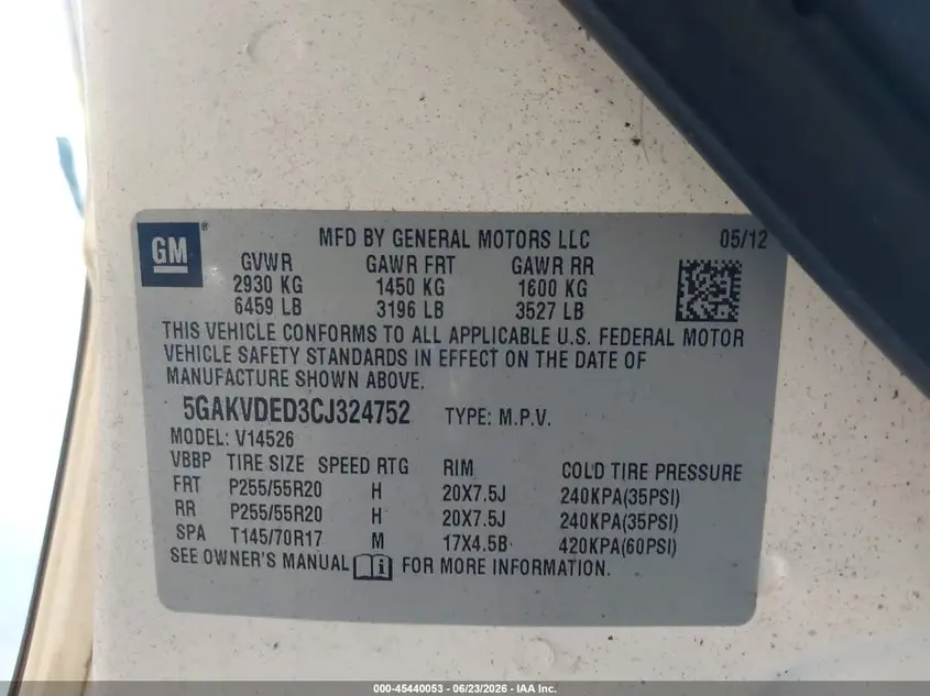 2012 BUICK ENCLAVE PREMIUM