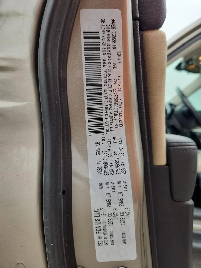 2017 JEEP CHEROKEE LATITUDE  