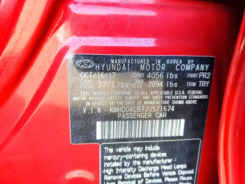 2018 HYUNDAI ELANTRA SPORT  