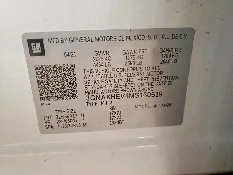 2021 CHEVROLET EQUINOX LS  