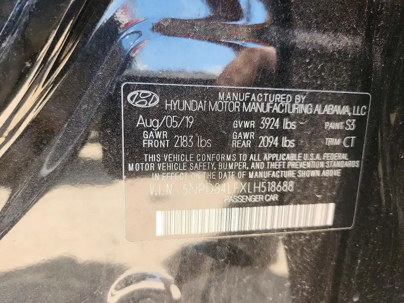 2020 HYUNDAI ELANTRA SEL  