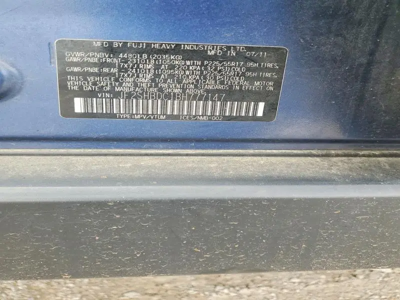2011 SUBARU FORESTER 2.5X PREMIUM  