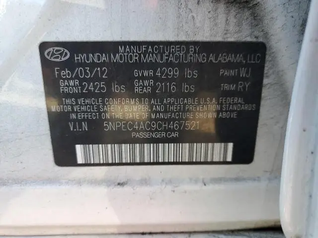 2012 HYUNDAI SONATA SE  