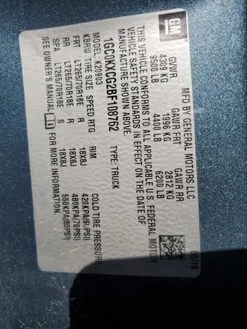 2011 CHEVROLET SILVERADO K2500 HEAVY DUTY LT  