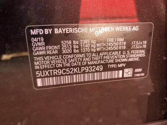 2019 BMW X3 XDRIVE30I  