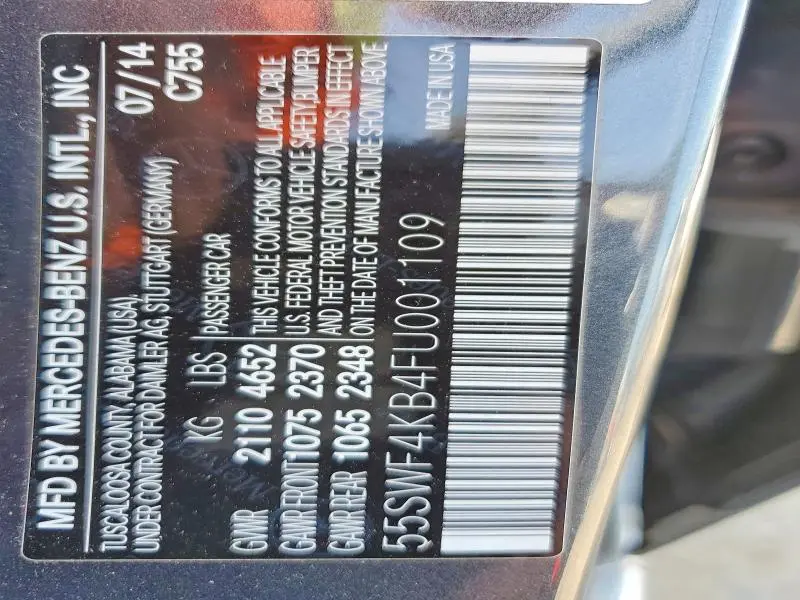 2015 MERCEDES-BENZ C 300 4MATIC  