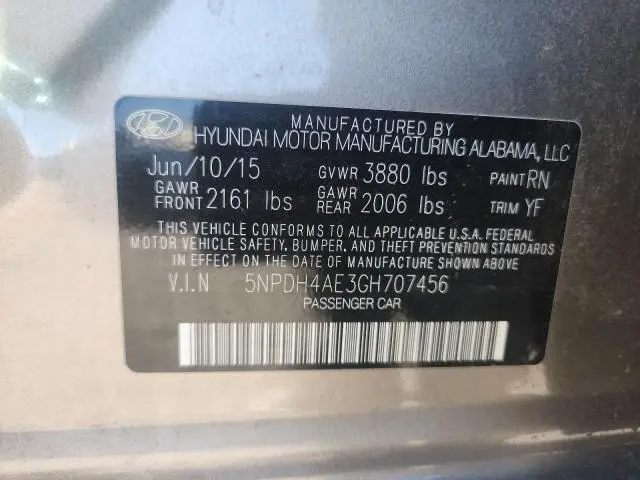 2016 HYUNDAI ELANTRA SE  