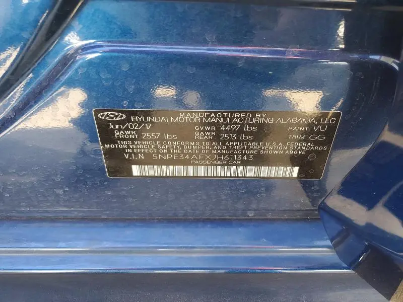 2018 HYUNDAI SONATA SEL  