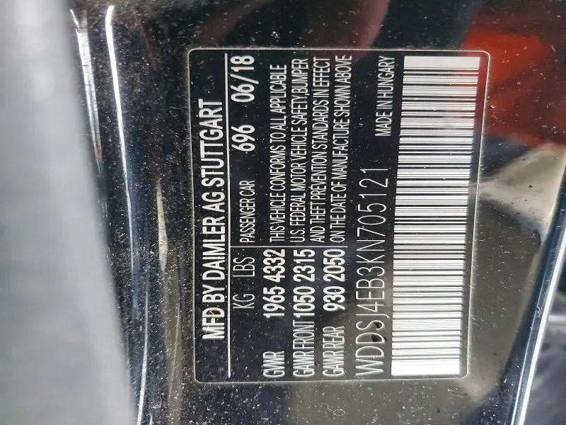 2019 MERCEDES-BENZ CLA 250  