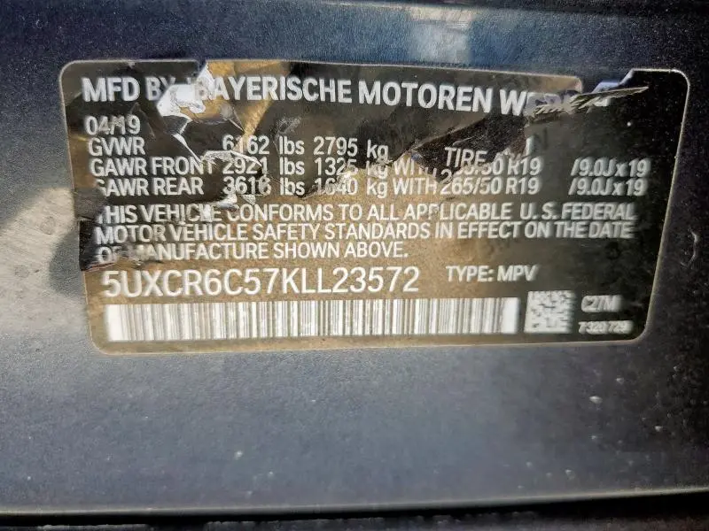 2019 BMW X5 XDRIVE40I  