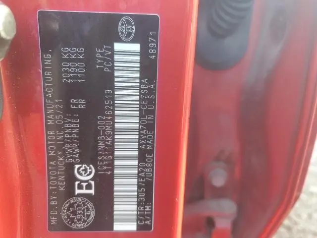 2021 TOYOTA CAMRY SE  