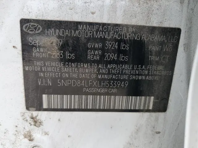 2020 HYUNDAI ELANTRA SEL  