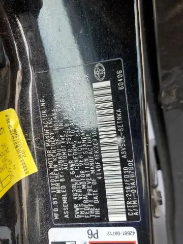 2012 TOYOTA CAMRY BASE  