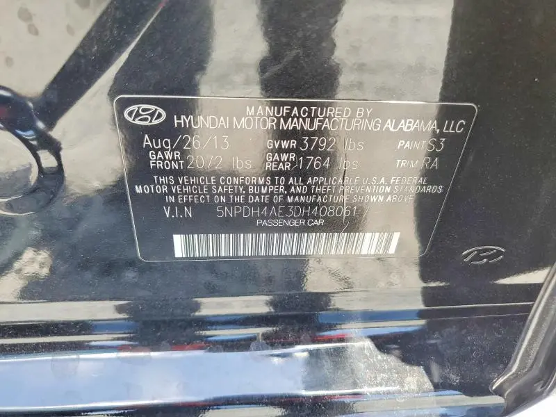 2013 HYUNDAI ELANTRA GLS  